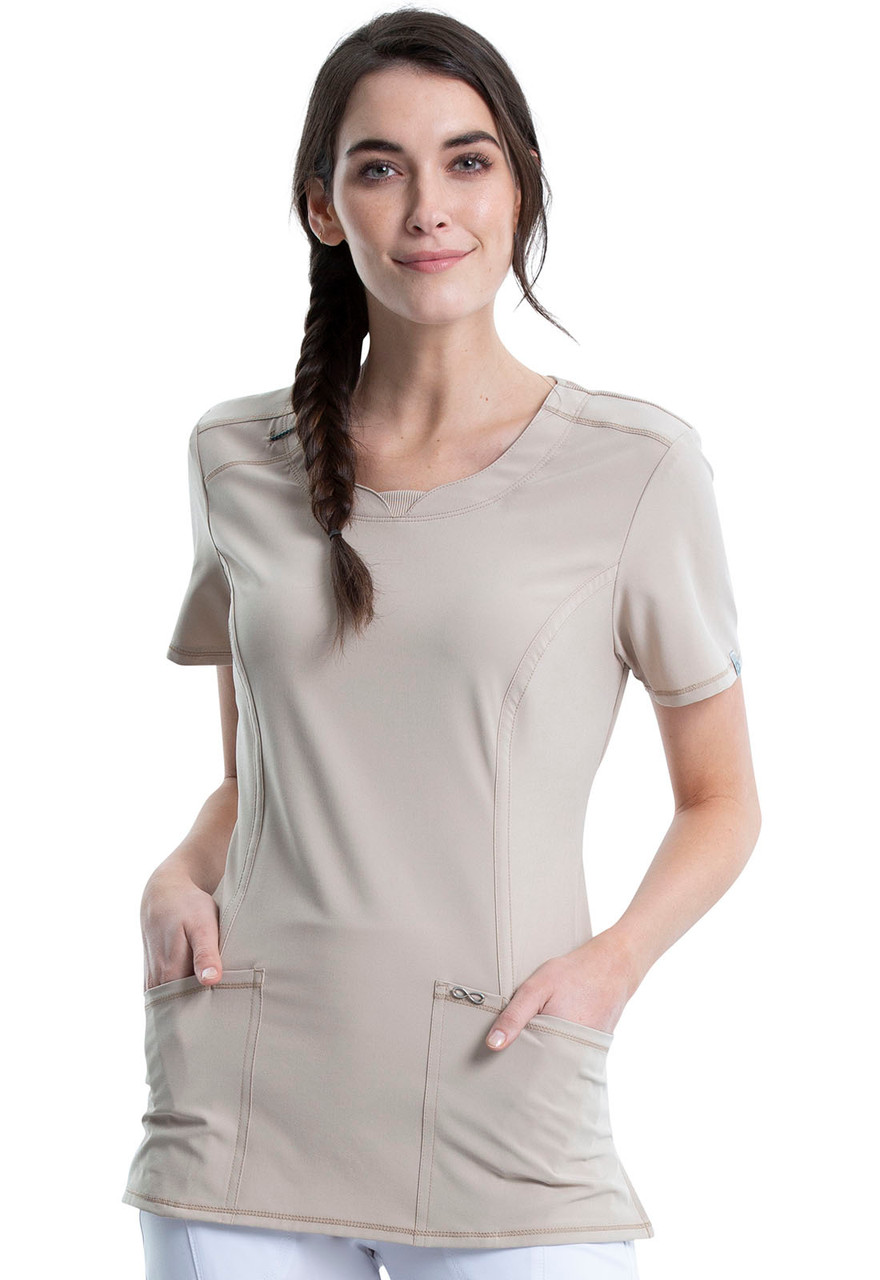 2624A Women's Infinity Round Neck Scrub Top