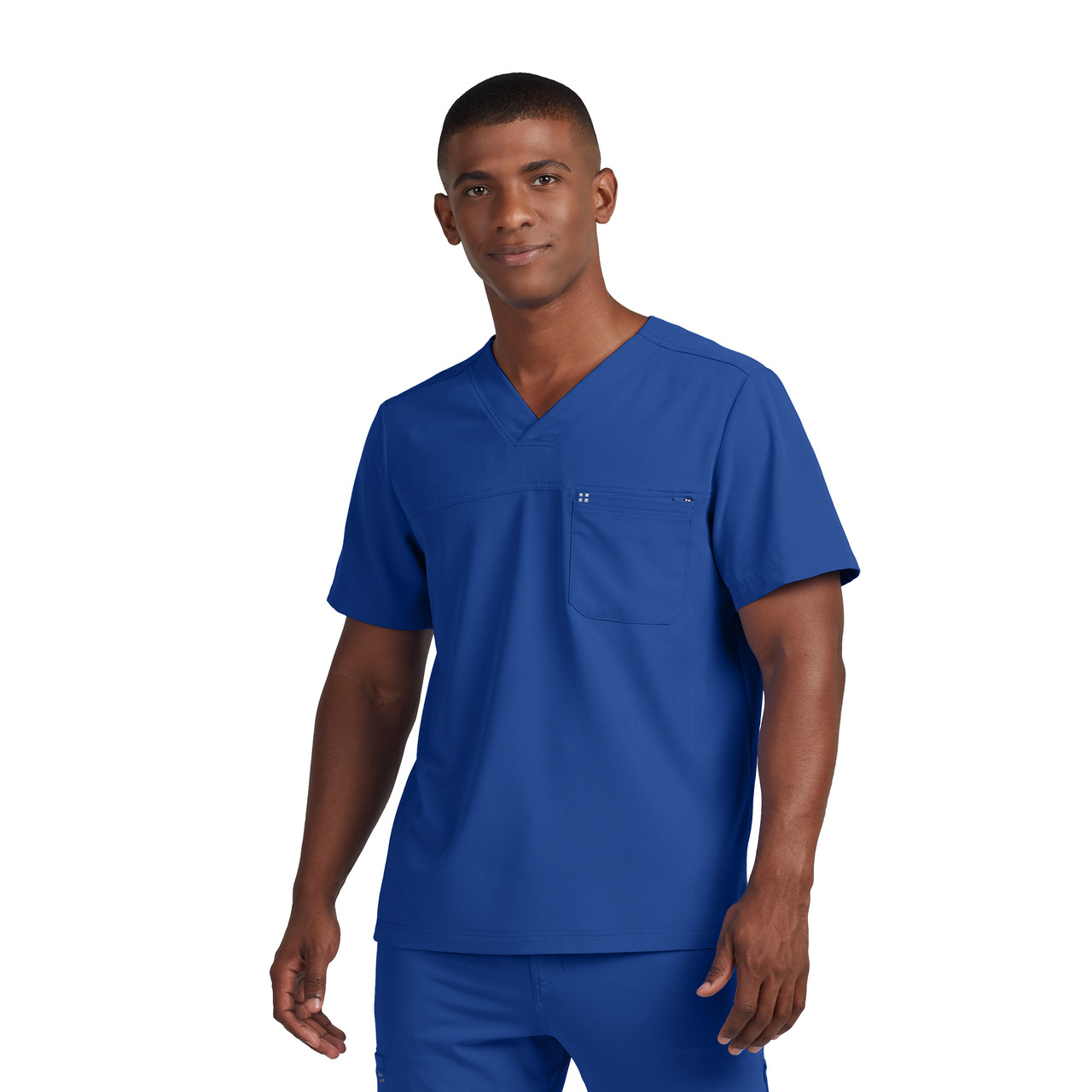 【OMMO】2WAY TUCK SH White Cross Crft Men's 2 Pocket Tuckable Scrub Top WT131 - Netuniform
