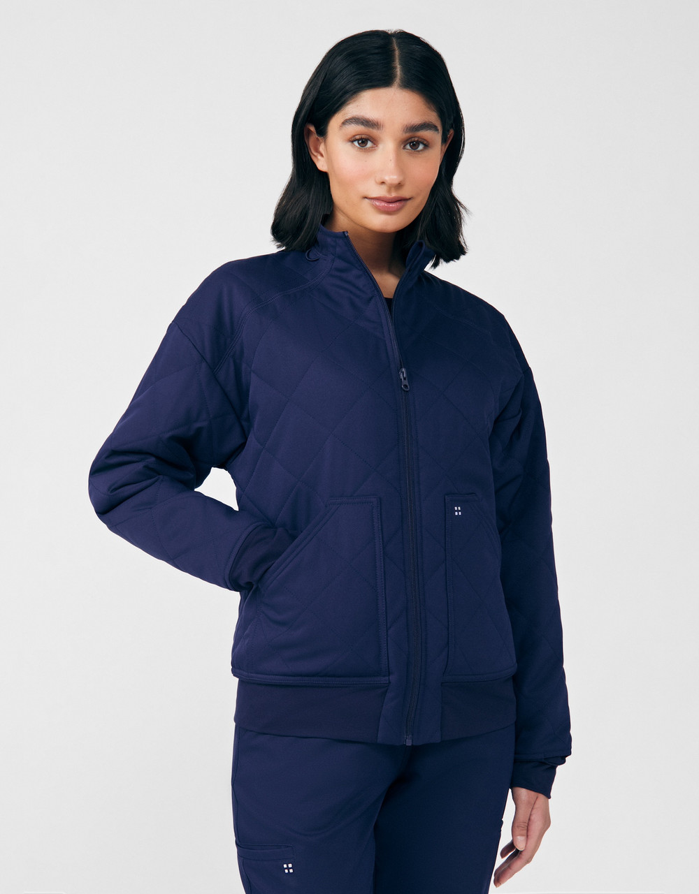 White Cross VIBE Women's Quilted Zip-Front Scrub Jacket WJ710