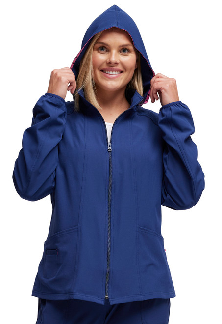 HeartSoul Women Removable Hood Zip Front Jacket 20310