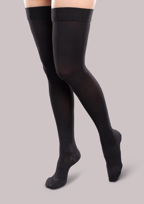 Therafirm Ease Opaque Women's Thigh Highs Silicone Band 20-30 mmHg
