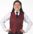 Henry Segal Women's Vest Matrix Red (minimum order qty any 4)