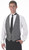 Henry Segal Unisex Backless Vest Paisley Red (min order qty any 4)