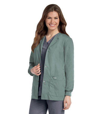 Landau 3038 Proflex Women's Snap Front Warm Up Solid Scrub Jacket