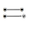 SBA16B4N Wholesale Assortment of 25 surgical steel nipple barbells, Thickness 1.6mm, Ball size 4mm