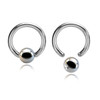 Wholesale Lot of 25 surgical steel ball closure rings, Thickness 1.2mm, Ball size 4mm