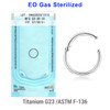 WSG12H Sterilized body piercing pack of 10 Titanium G23 hinged segment rings, Thickness 1.2mm