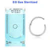 ZSG12H Sterilized body piercing assortment of 10 surgical steel hinged segment rings, Thickness 1.2mm