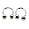 SCB16B5 Wholesale Pack of 25 surgical steel circular barbells, Thickness 1.6mm, Ball size 5mm