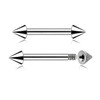 SBA12C3 Wholesale Pack of 25 surgical steel eyebrow barbells, Thickness 1.2mm, Cone size 3mm