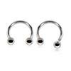 SCB01B3 Bulk Body Jewelry Pack of 25 surgical steel micro circular barbells, Thickness 1mm, Ball size 3mm