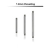 SYBA12N Piercing studio supplies: Pack of 25 pcs. of straight barbell posts in surgical steel, thickness 1.2mm