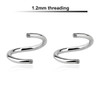 SYSP12N Pack of 25 pcs. of twister spiral posts in surgical steel, thickness 1.2mm