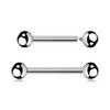 FBA12B3 Pack of 10 surgical steel internally threaded eyebrow or helix barbells, Thickness 1.2mm, Ball size 3mm