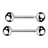 FBA12B4 Pack of 10 surgical steel internally threaded eyebrow or helix barbells, Thickness 1.2mm, Ball size 4mm