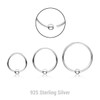 AHB06N Wholesale Assortment of 25 sterling silver nose rings with 2mm ball, thickness 0.7mm