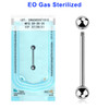 ZBA16B5 Sterilized body jewelry assortment of 10 surgical steel tongue barbells, Thickness 1.6mm, Ball size 5mm