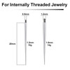NPIXN Pack of 25 Surgical steel Insertion Pins for internally threaded body jewelry,