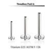 KYLBXXN Pack of 10 threadless push In labret posts in high polished titanium KYLBXXN Pack of 10 threadless push In labret posts in high polished titanium