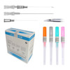 NCABX Box with 50 pcs. of single use 316L steel catheter needles individually packed and EO gas sterilized