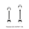TBA12BJ3S Pack of 10 Titanium tragus barbells, Thickness 1.2mm, with a top 3mm bezel set crystal ball and a lower 3mm plain ball TBA12BJ3S Pack of 10 Titanium tragus barbells, Thickness 1.2mm, with a top 3mm bezel set crystal ball and a lower 3mm plain ball