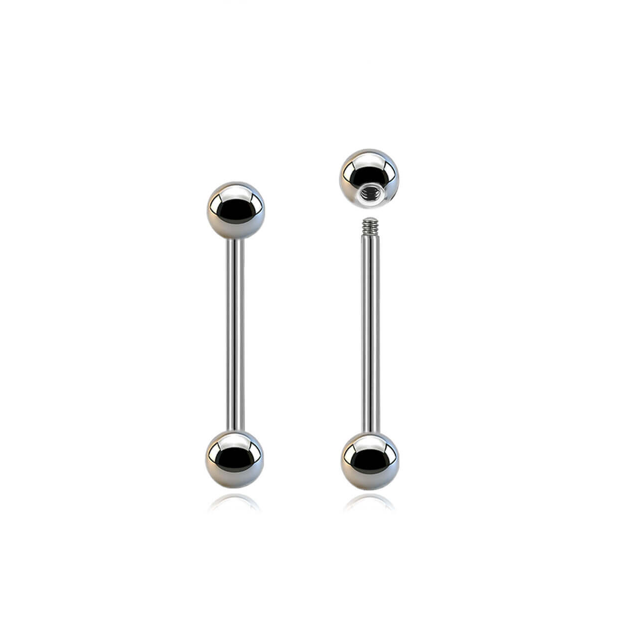 SBA16B5 Wholesale Lot of 25 surgical steel tongue barbells, Thickness 1.6mm, Ball size 5mm
