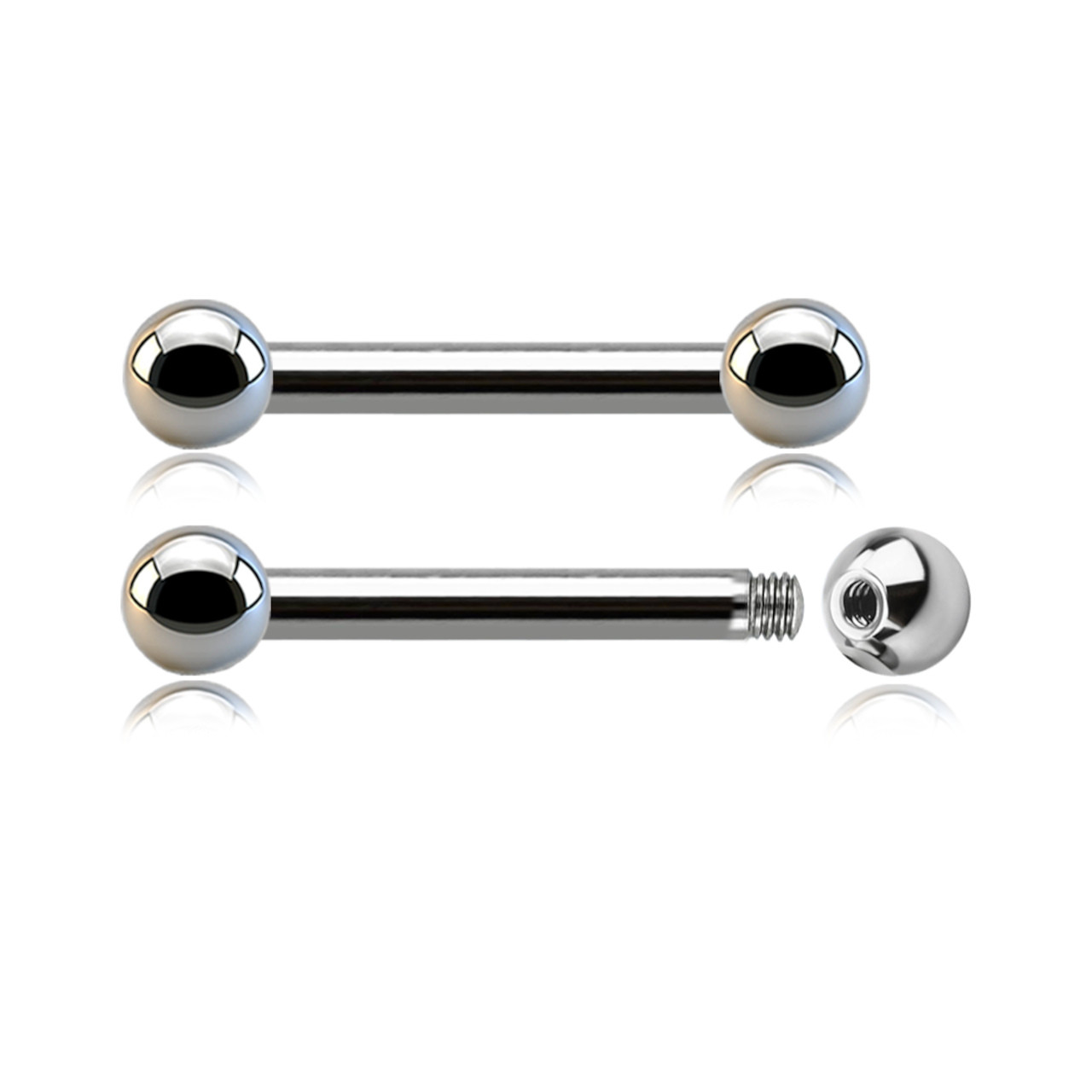 SBA12B25 Wholesale Lot of 25 surgical steel eyebrow or helix barbells, Thickness 1.2mm, Ball size 2.5mm