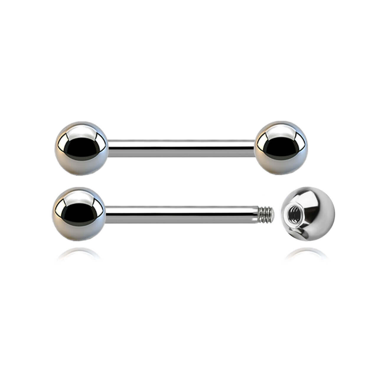 SBA16B5N Wholesale Pack of 25 surgical steel nipple barbells, Thickness 1.6mm, Ball size 5mm
