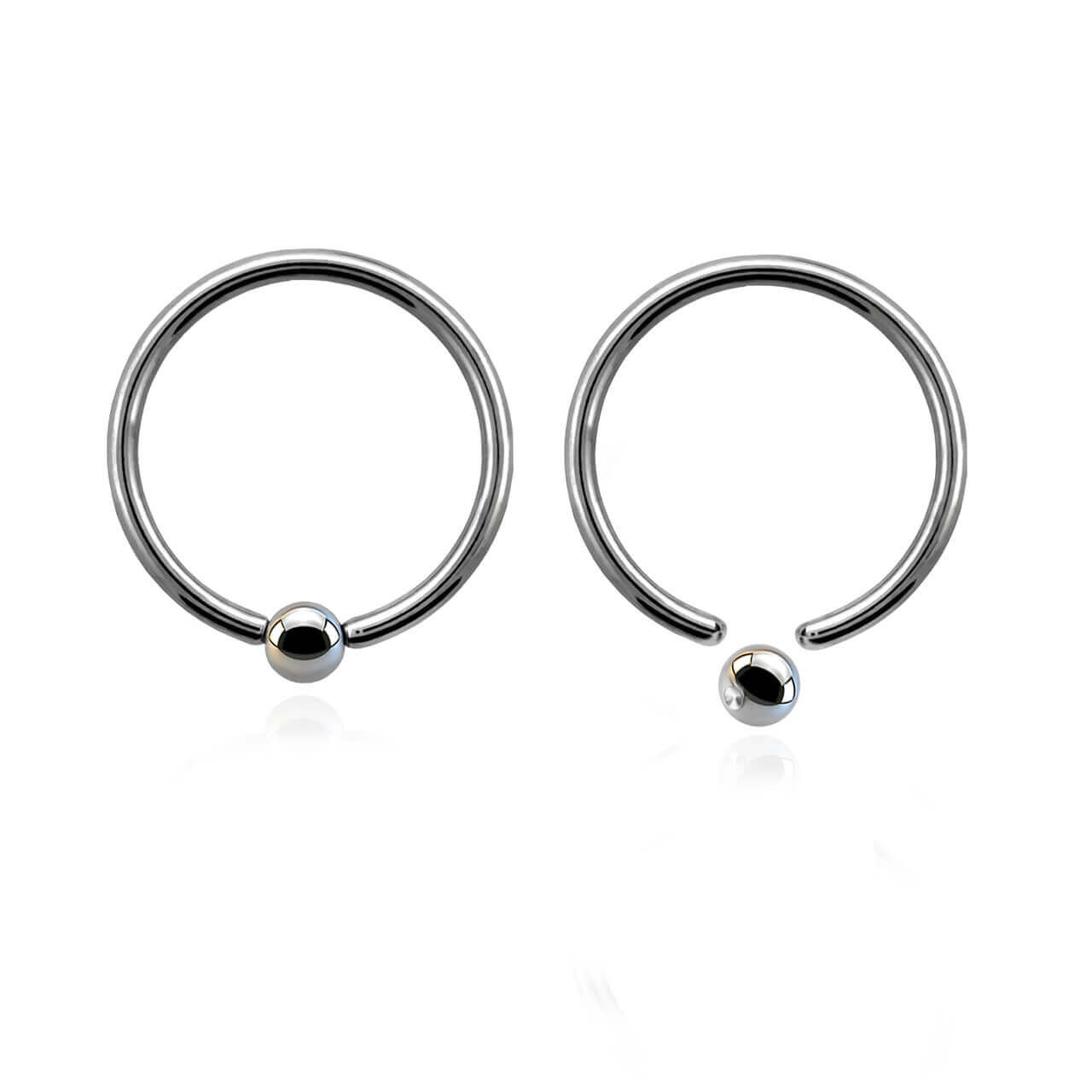 SBC1B25 Wholesale Pack of 25 Surgical steel ball closure rings, Thickness 1mm, Ball size 2.5mm