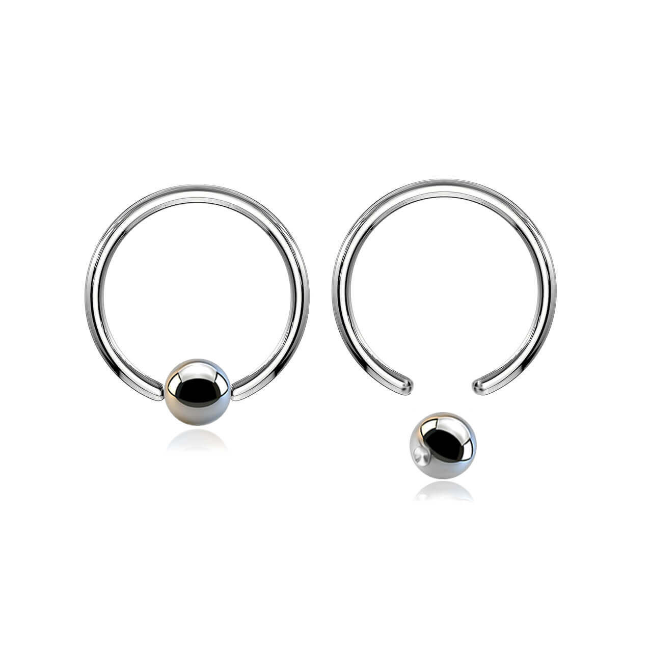 SBC2B5 Wholesale Pack of 25 surgical steel ball closure rings, Thickness 2mm, Ball size 5mm