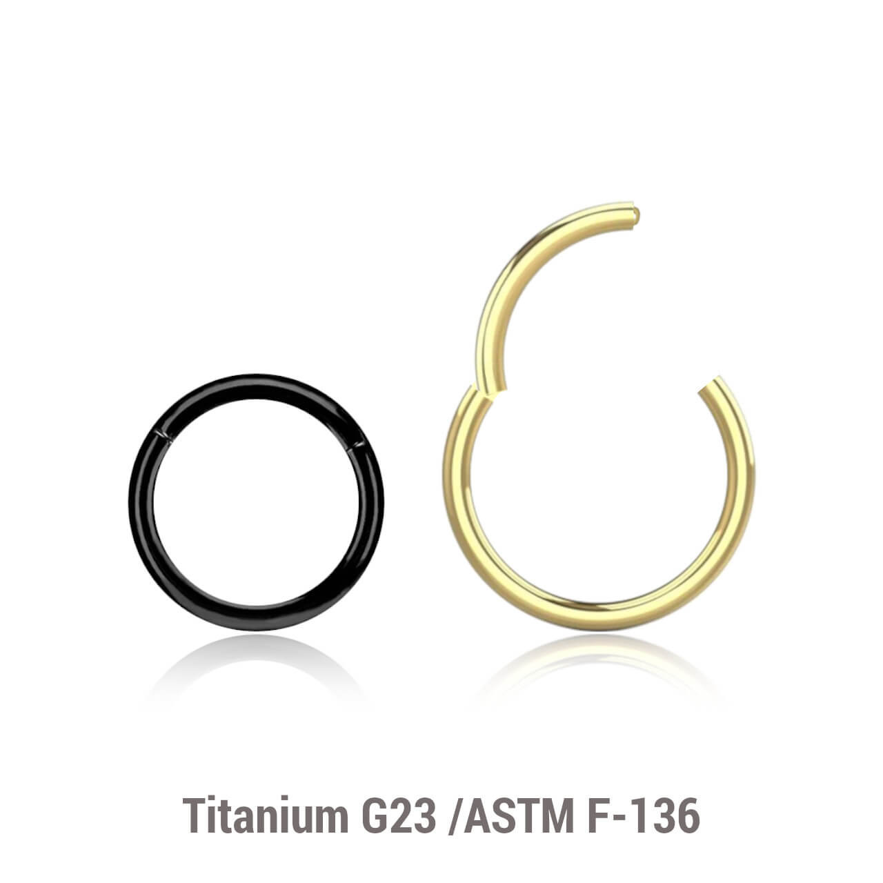 ESG01H Wholesale Pack of 10 PVD plated Titanium G23 hinged segment rings, Thickness 1mm ESG01H Wholesale Pack of 10 PVD plated Titanium G23 hinged segment rings, Thickness 1mm