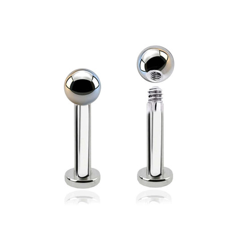 SLB12B3T Bulk Body Jewelry Pack of 25 surgical steel tragus labrets with 2.5mm disk, Thickness 1.2mm, Ball size 3mm SLB12B3T Bulk Body Jewelry Pack of 25 surgical steel tragus labrets with 2.5mm disk, Thickness 1.2mm, Ball size 3mm