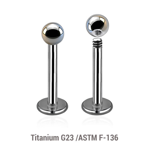 TLB12B25 Wholesale Assortment of 10 high polished titanium G23 labrets, Thickness 1.2mm, Ball size 2.5mm TLB12B25 Wholesale Assortment of 10 high polished titanium G23 labrets, Thickness 1.2mm, Ball size 2.5mm