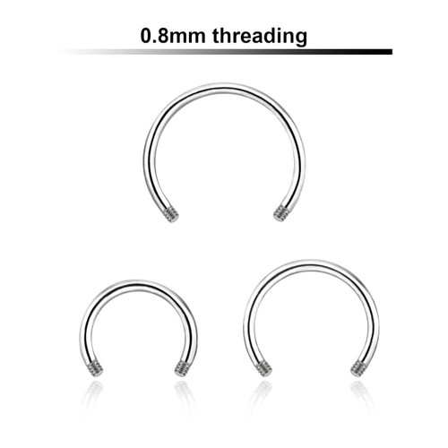 SYCB08N Pack of 25 pcs. of nano circular barbell post in surgical steel, thickness 0.8mm SYCB08N Pack of 25 pcs. of nano circular barbell post in surgical steel, thickness 0.8mm