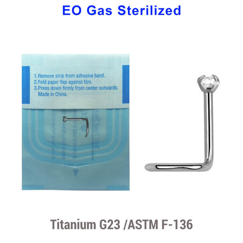 WNS08CZ15 Sterilized body piercing pack of 10 Titanium G23 nose screws with 1.5mm prong set CZ stone, thickness 0.8mm WNS08CZ15 Sterilized body piercing pack of 10 Titanium G23 nose screws with 1.5mm prong set CZ stone, thickness 0.8mm