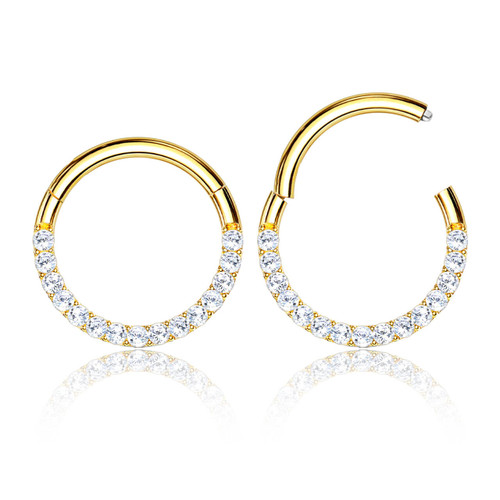 PSG12HCZB Wholesale Pack of 5 PVD plated 316L steel hinged segment rings with forward facing prong set CZ, Thickness 1.2mm PSG12HCZB Wholesale Pack of 5 PVD plated 316L steel hinged segment rings with forward facing prong set CZ, Thickness 1.2mm