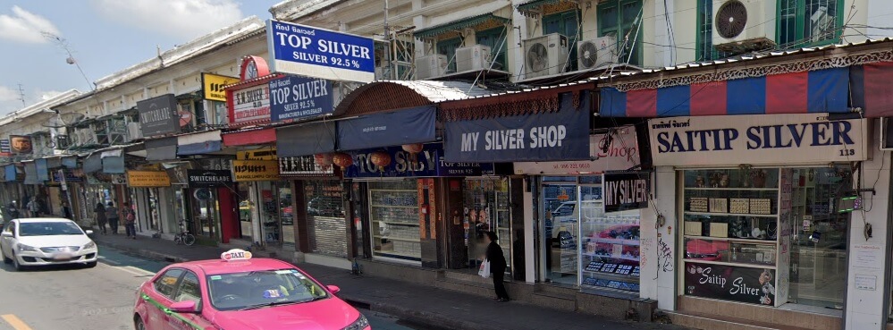 Silver Jewelry Shops on Tanao Road in Khao San area