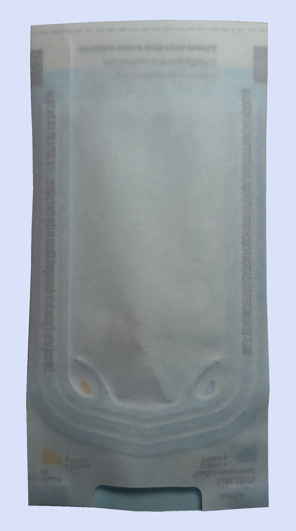 Sterilized Body Jewelry Packaging Example Backside of pouch