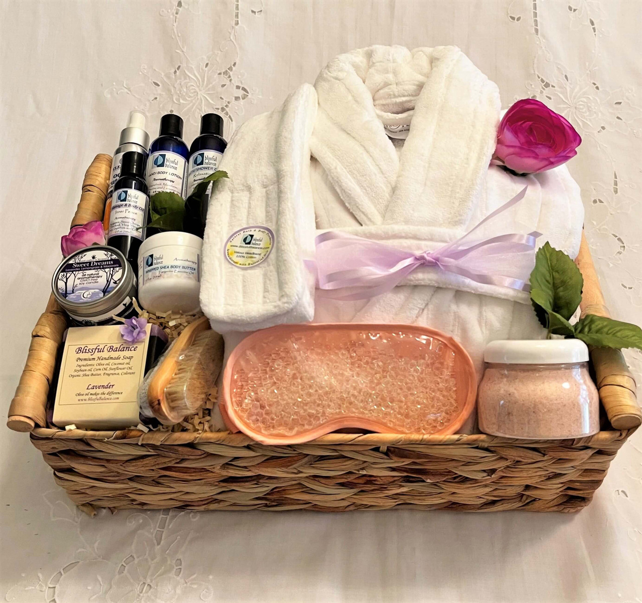 Luxury Spa Gift Baskets for Women in Lavender Essential, Christmas