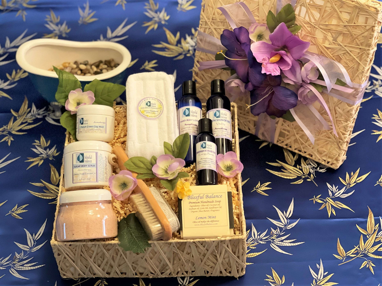 Lavender Organic Soap Spa Gift Basket