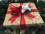 Custom Birthday Spa basket wrapped for the holidays.