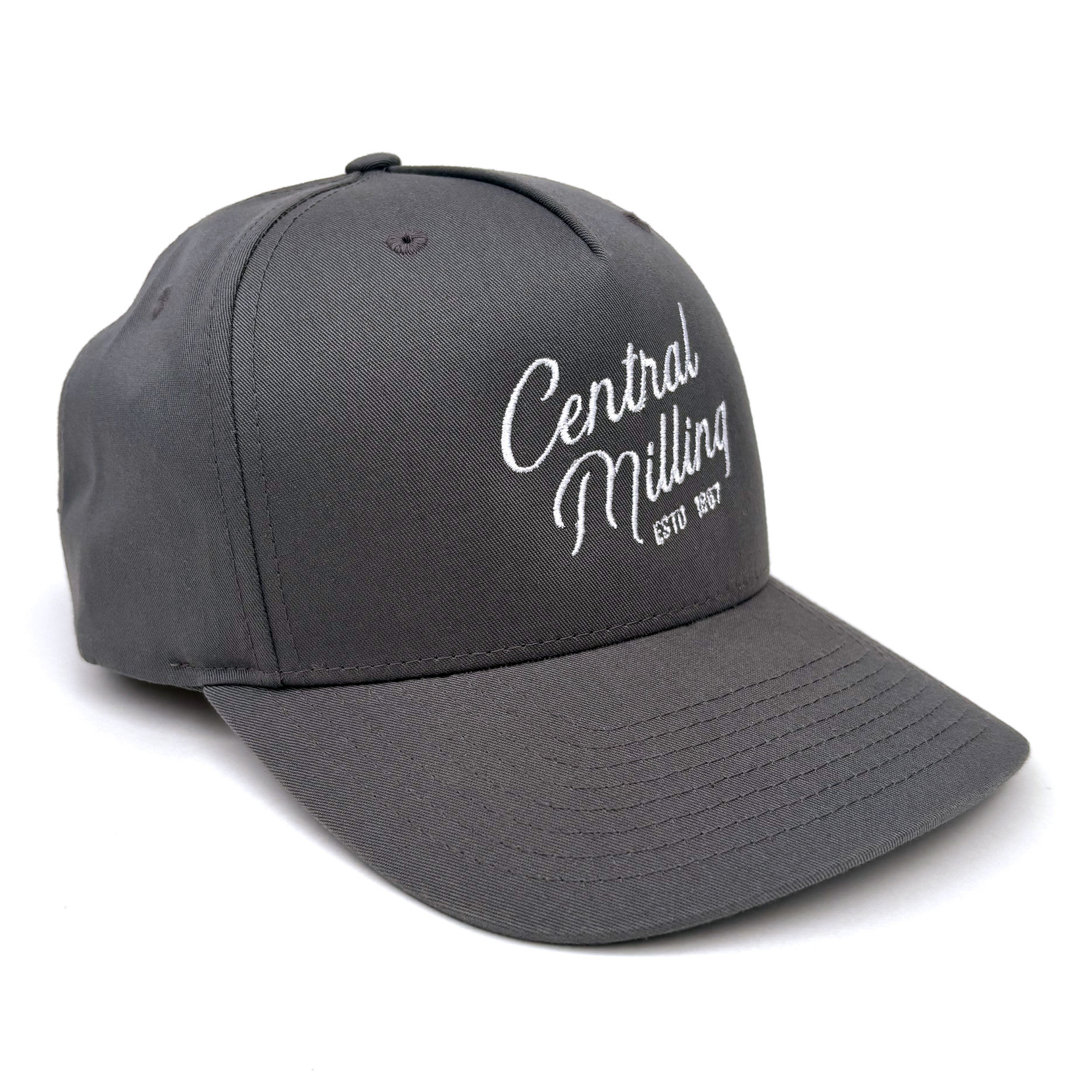 Embroidered Script Hat – Gray