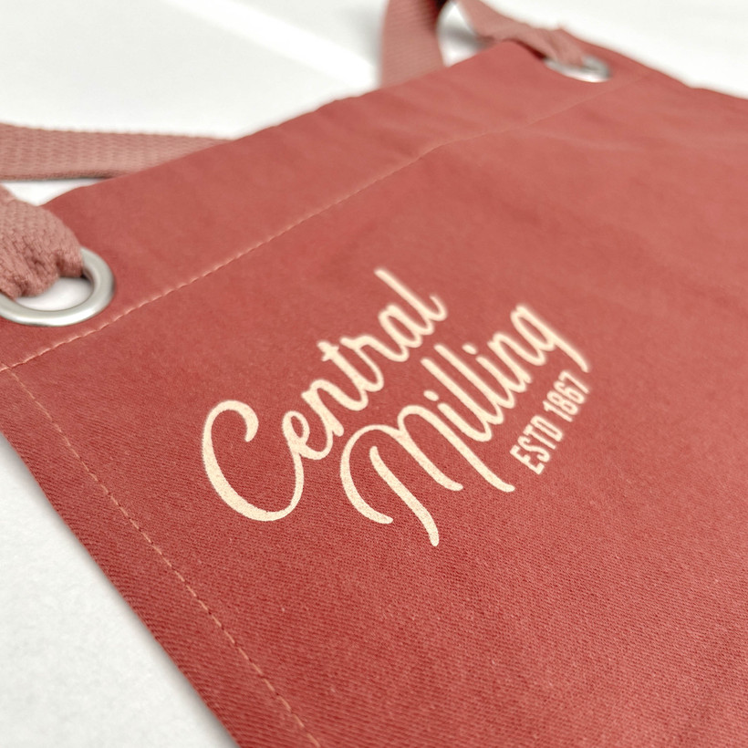 Branded Crossback Apron - Terracotta