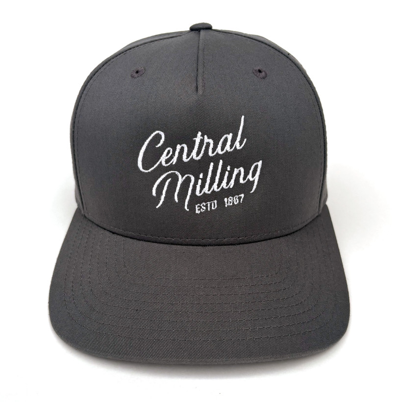 Embroidered Script Hat – Gray
