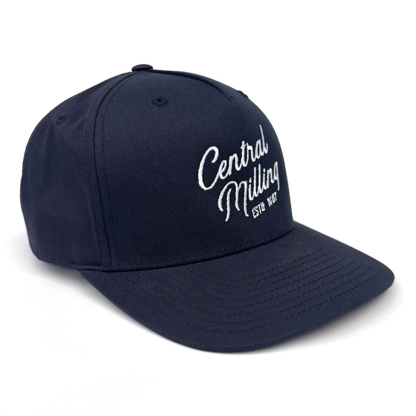 Embroidered Script Hat – Navy