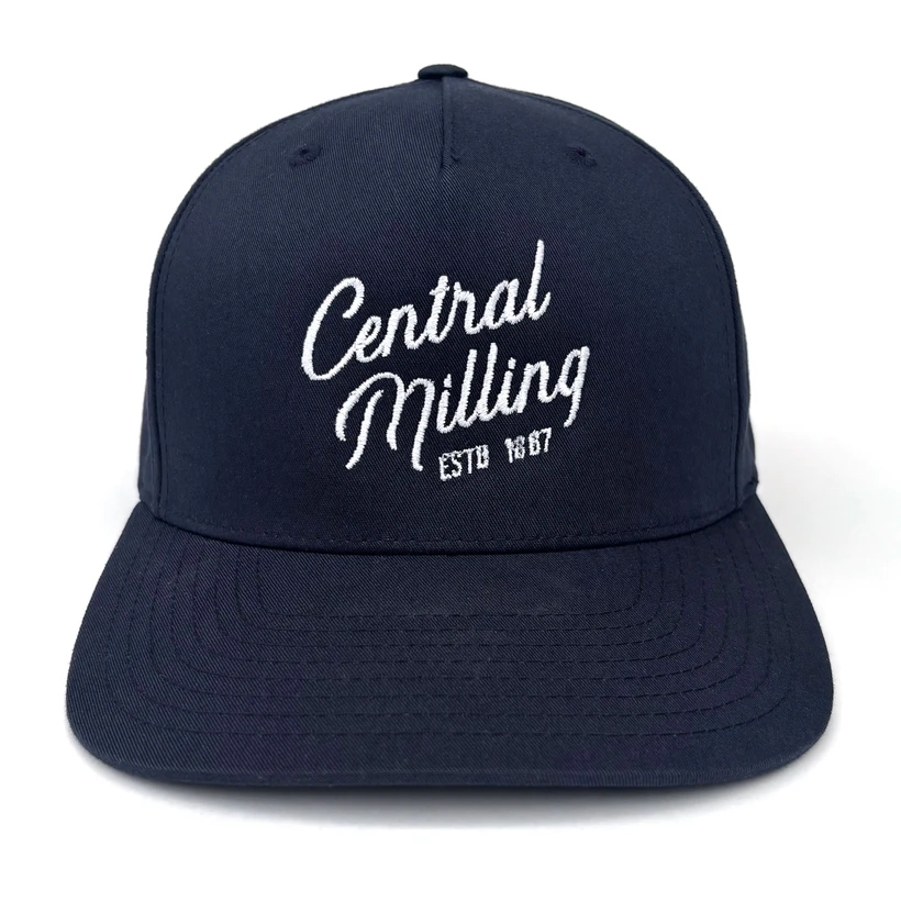 Embroidered Script Hat – Navy