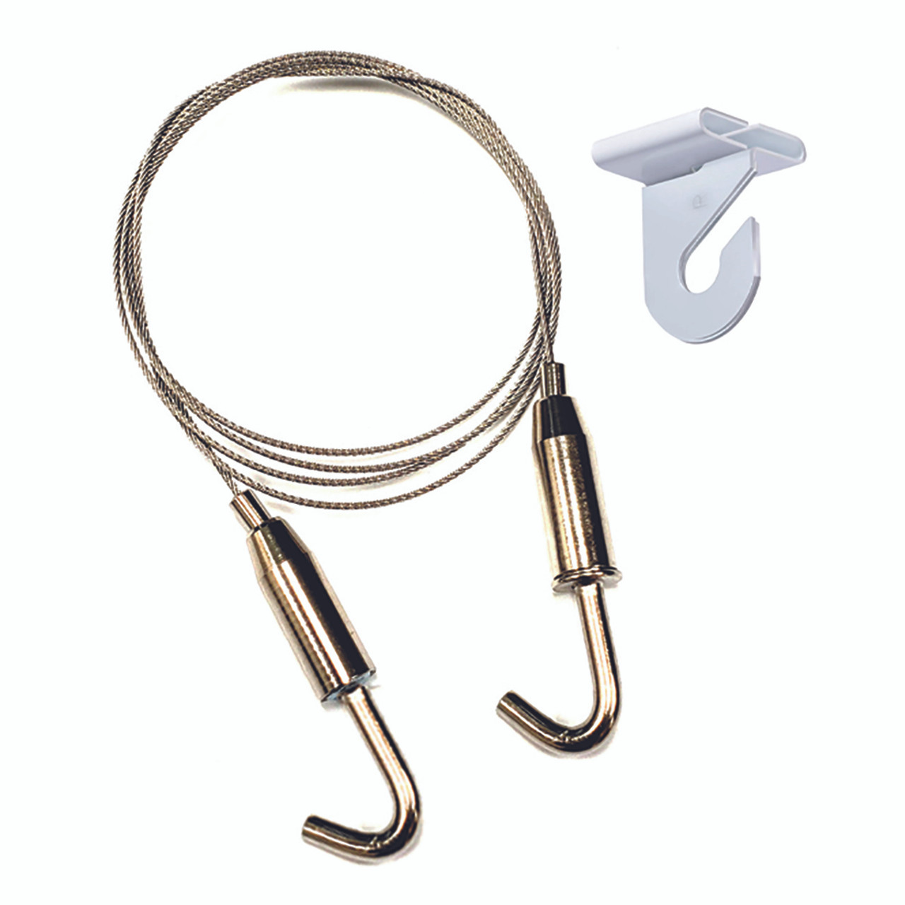 Ceiling Suspended Cable Kit w/ Hook & Slide Clamp