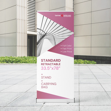 Popup Retractable Banner 33.5 x 78.5 | bannerNprint.com