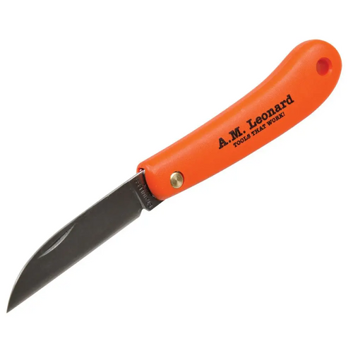 SS GRAFTING KNIFE W/ORANGE HANDLE 9457