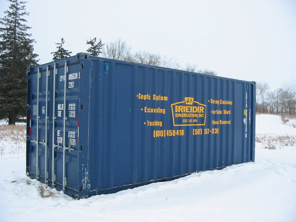 20 foot portable storage container, at J R Bruender in Eagle Lake.